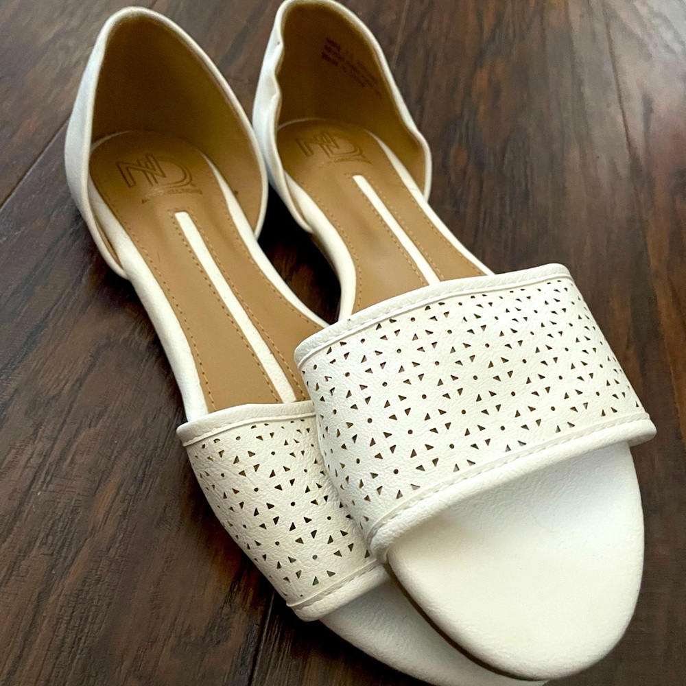 White sandals